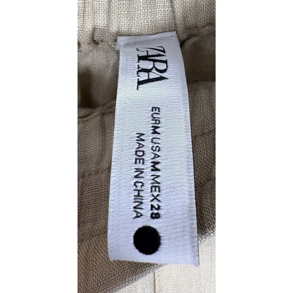 Zara woman’s wide leg Linen pants size M